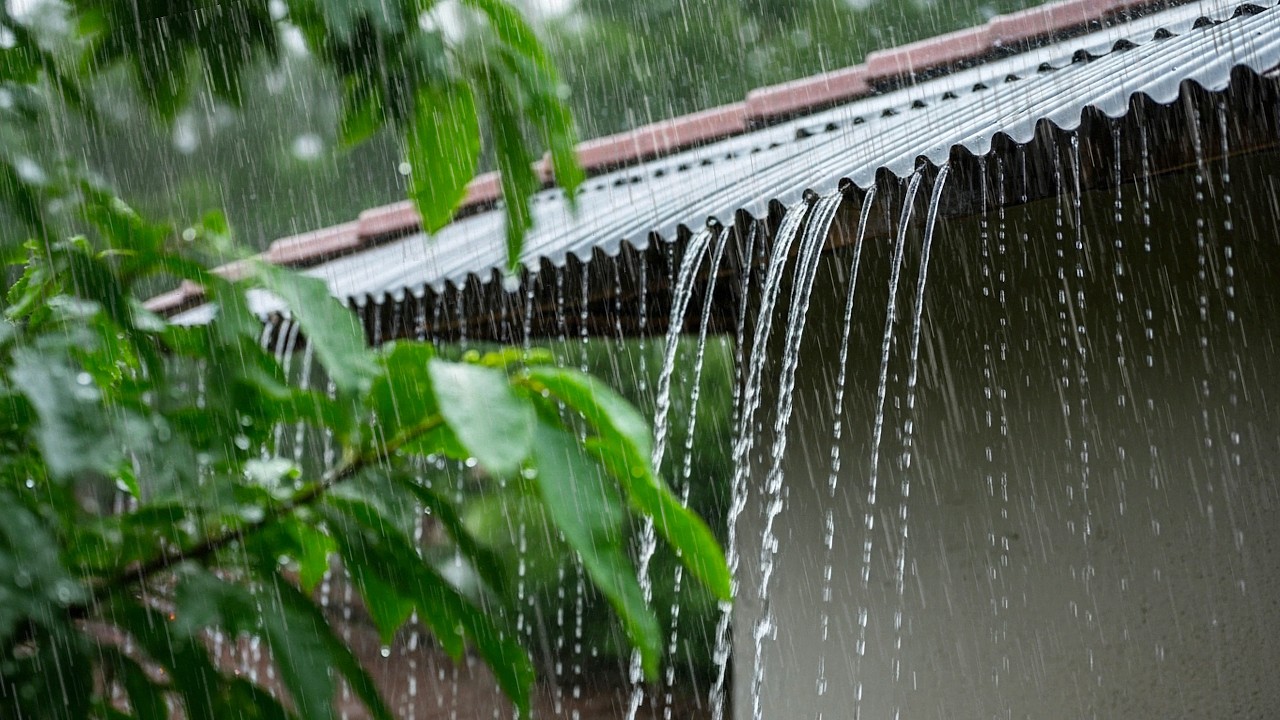 Heavy Rainfall at Night on tin Roof | Deep Sleep, Study, Meditation & Insomnia Relief
