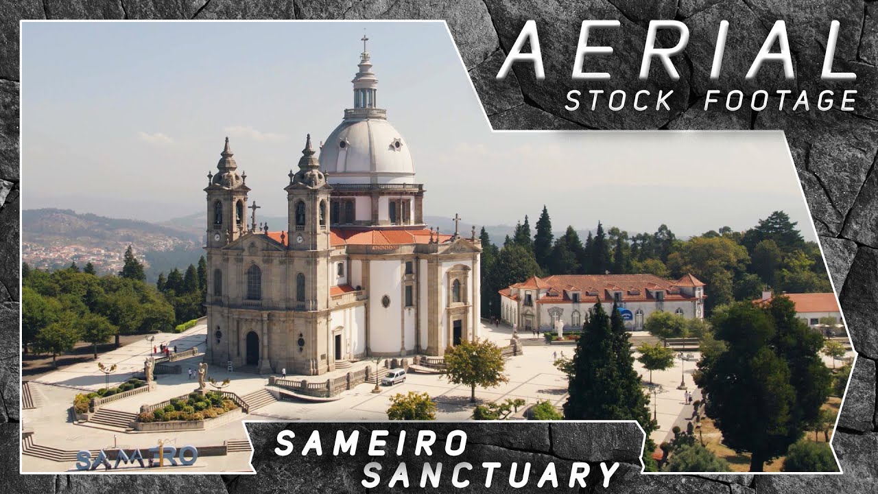 Sanctuary of Our Lady of Sameiro, Braga ● Portugal 🇵🇹 | 4K Aerial Drone Stock Footage