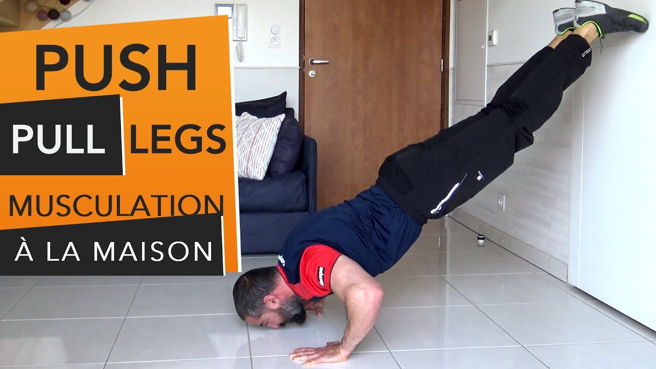 PUSH PULL LEGS à la MAISON [SÉANCE PUSH] Musculation sans matériel chez soi PECTORAUX ÉPAULE TRICEPS
