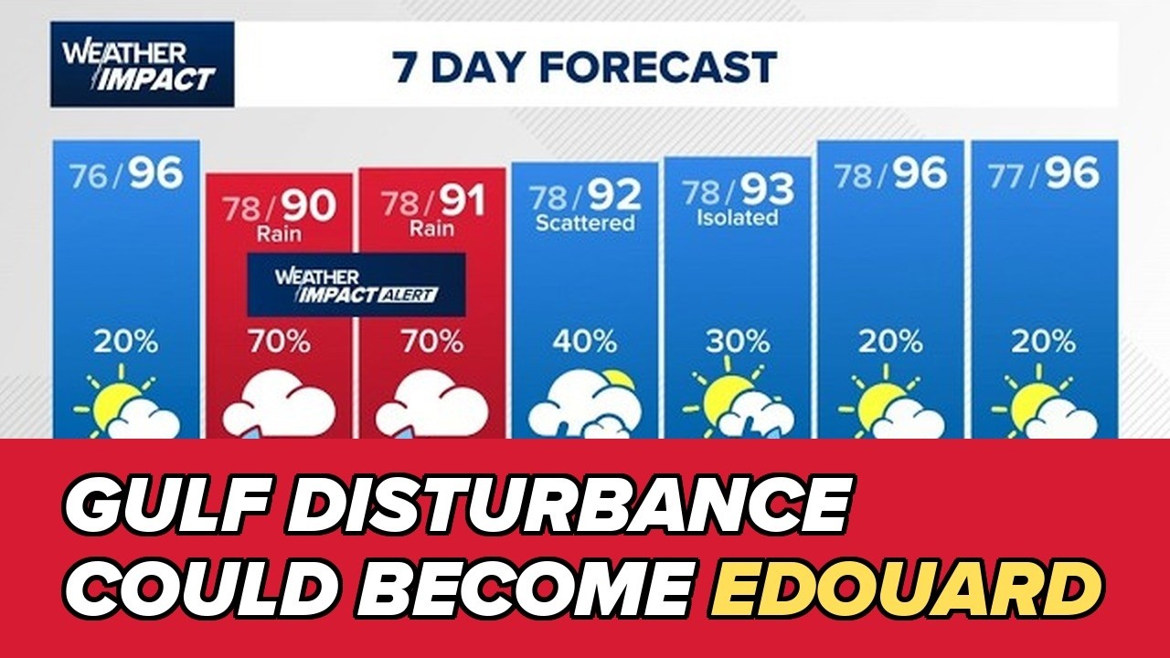 Tropical Storm Edouard could form soon | Watching Gulf disturbance, Houston impact