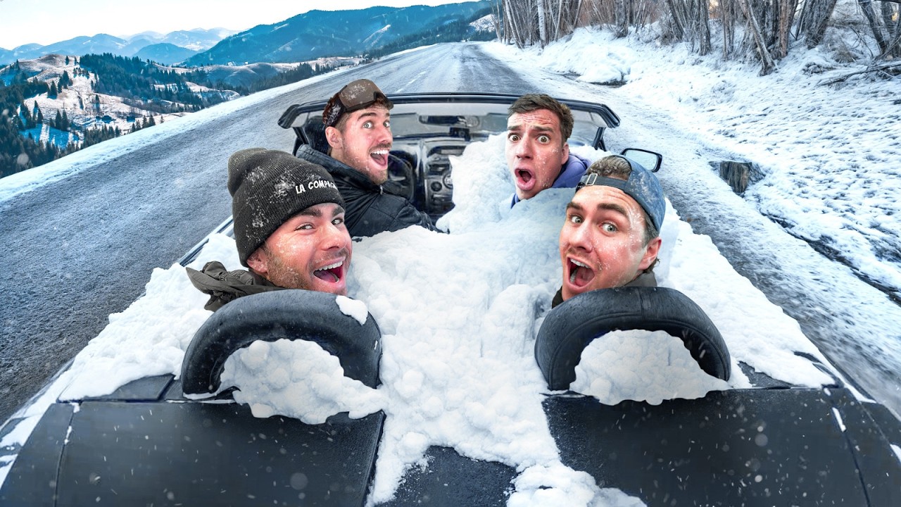 ON REMPLIT NOTRE VOITURE DE NEIGE !
