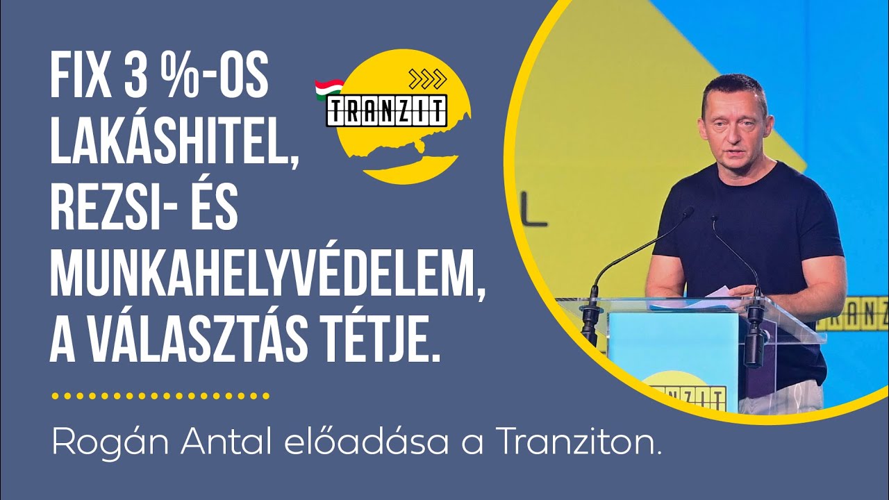 Rog&aacute;n Antal előad&aacute;sa a Tranziton