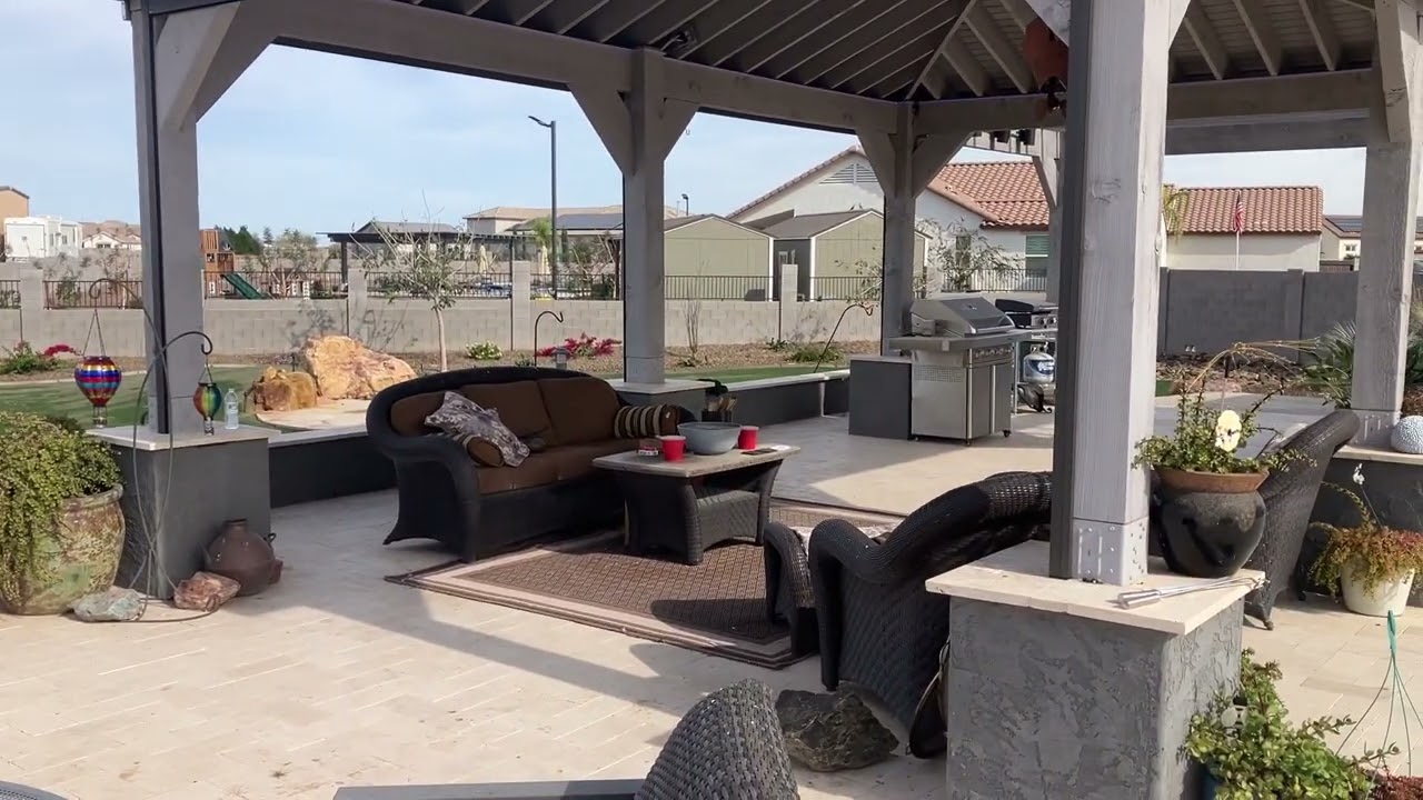 🏔️ San Tan Valley Oasis Motorized Pergola Shading for Ultimate Backyard Comfort ✨