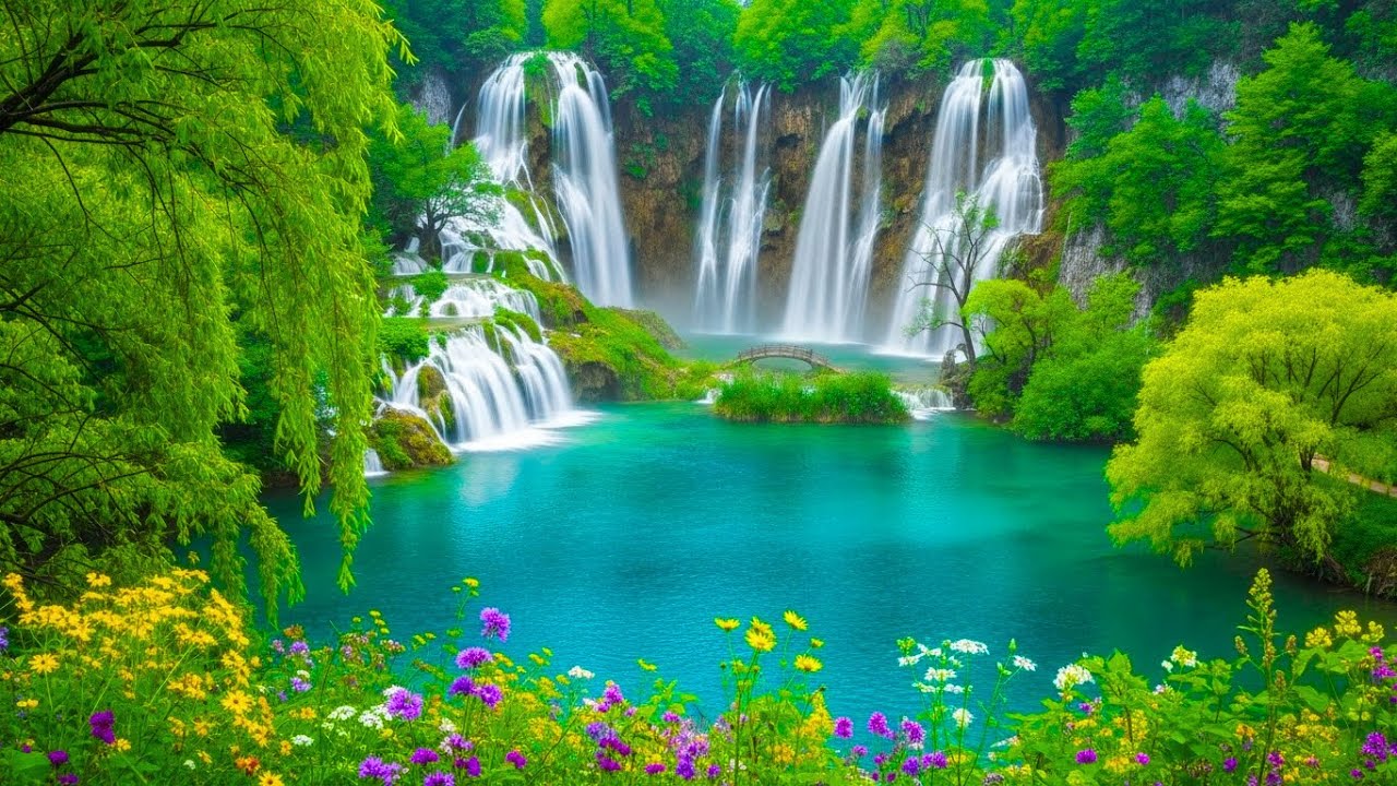 Relaxing Piano & Nature 🌿 Stop Overthinking & Calm Anxiety with Turquoise Lakes & Swiss Mountains