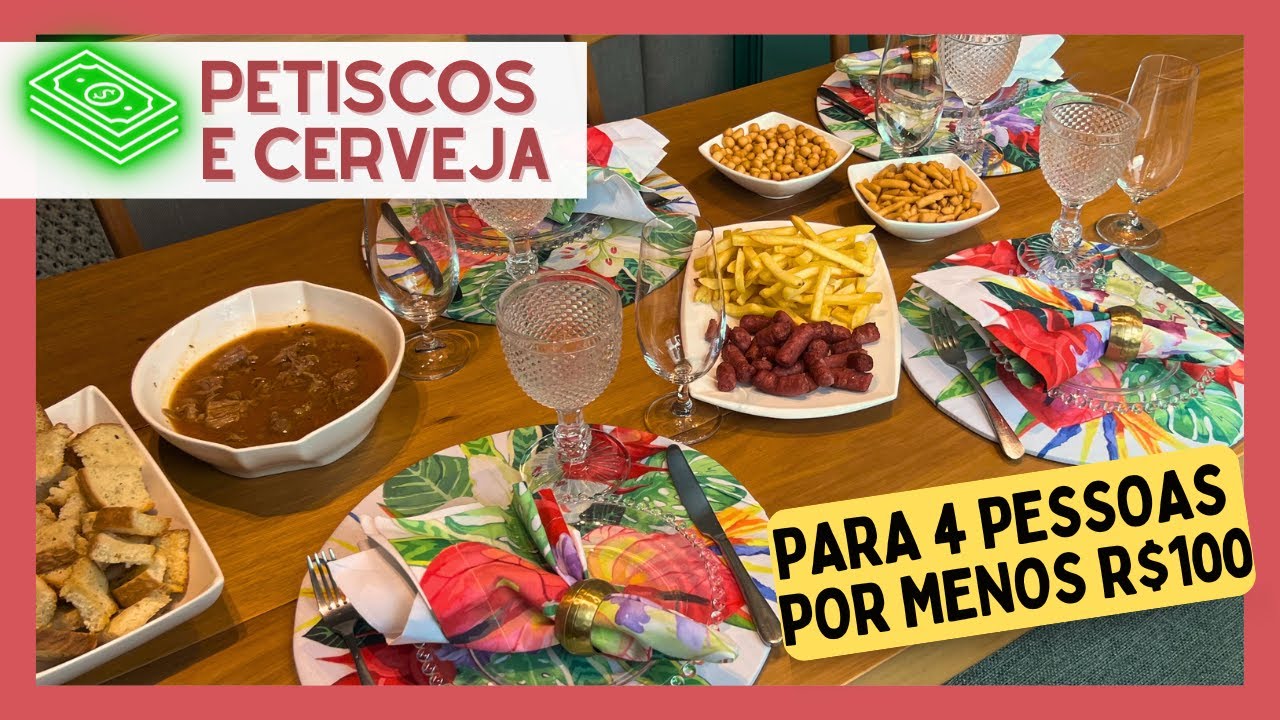 RECEBENDO COM PETISCOS E CERVEJA POR MENOS DE R$100