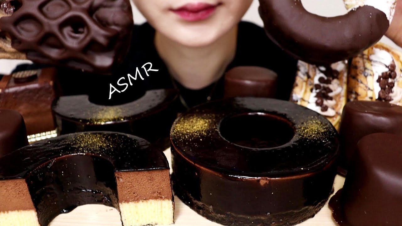 [ASMR] Ешьте тающий шоколад Baumkuchen