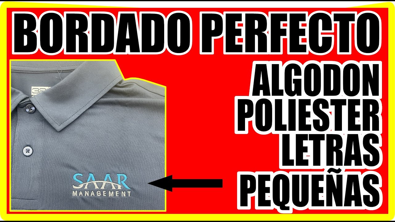 COMO BORDAR POLIÉSTER Y ALGODON - LETRAS PEQUEÑAS PERFECTAS - TIPOS DE AGUJAS - TENSIONES BORDADOS