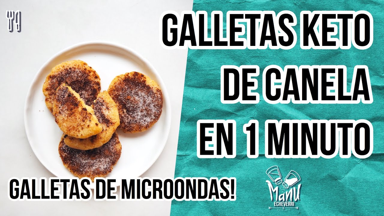 🍪GALLETAS KETO DE CANELA DE 1 MINUTO EN MICROONDAS | 1 MIN MICROWAVE KETO COOKIES | Manu Echeverri