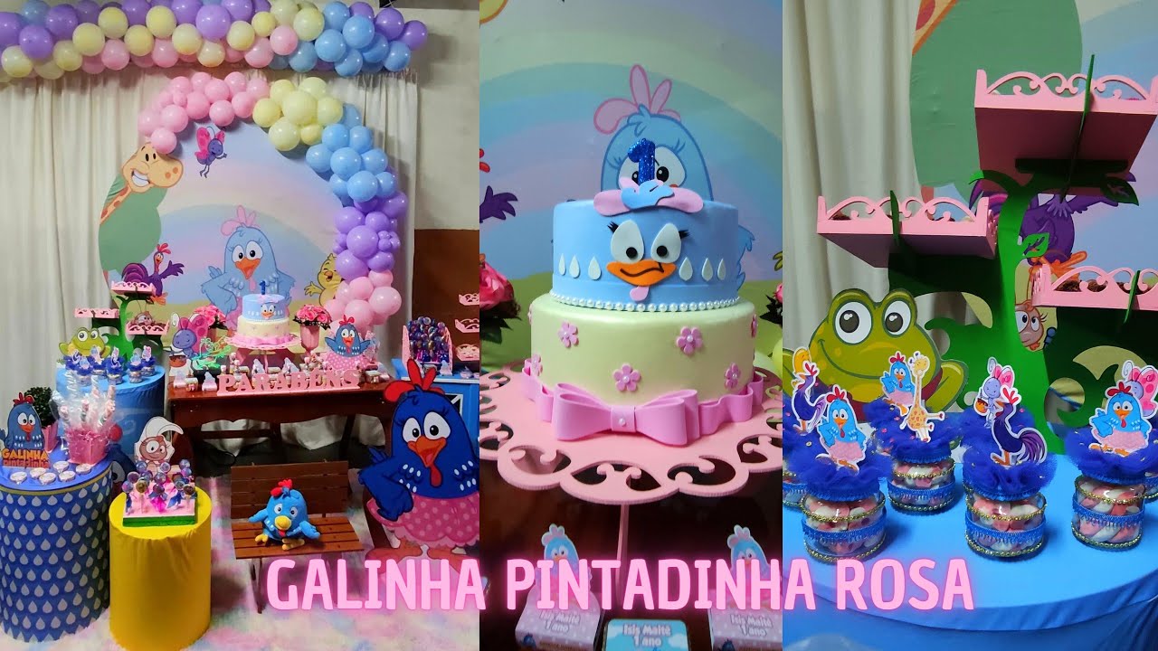 DECORAÇÃO GALINHA PINTADINHA ROSA 💖