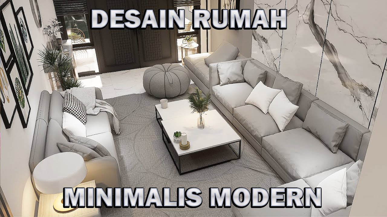 Desain rumah lahan 7x21 meter minimalis modern