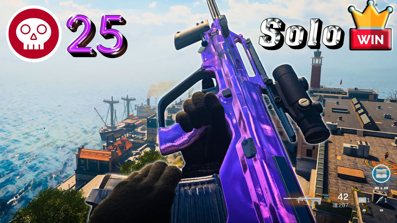 Call of duty Warzone Rebirth island solo win AUG gameplay (No Commentary)