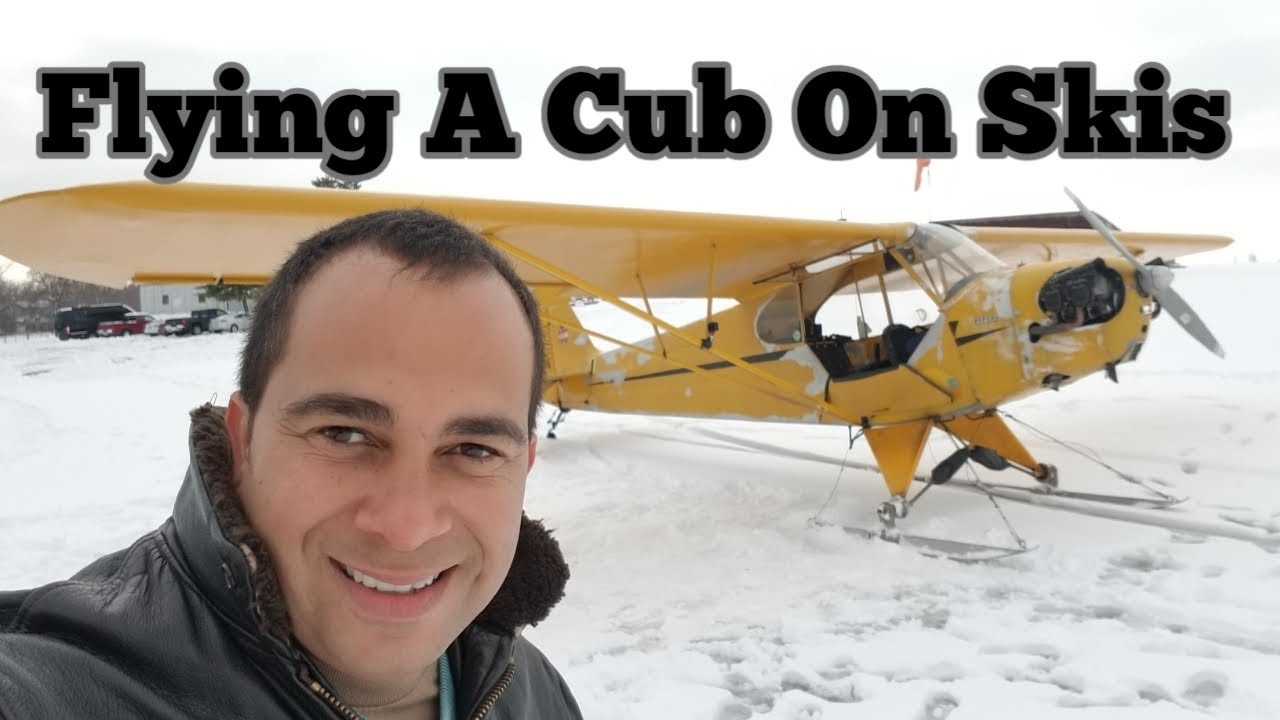 Flying a Cub on Skis