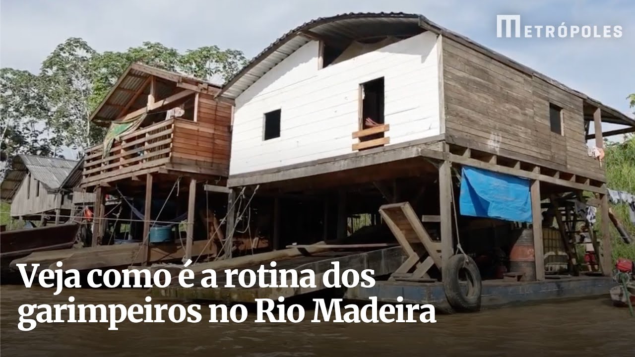 Veja a rotina dos garimpeiros no Rio Madeira