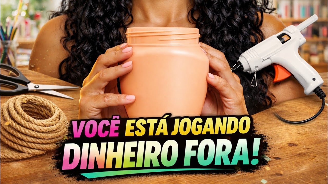IDEIA INCRÍVEL | TRANSFORMEI UM POTE DE CREME 