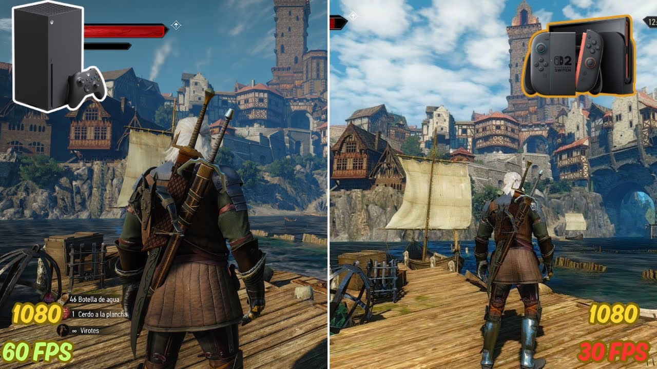 The Witcher 3: Wild Hunt: Nintendo Switch 2 vs Xbox Series X - Comparativa Gráfica 