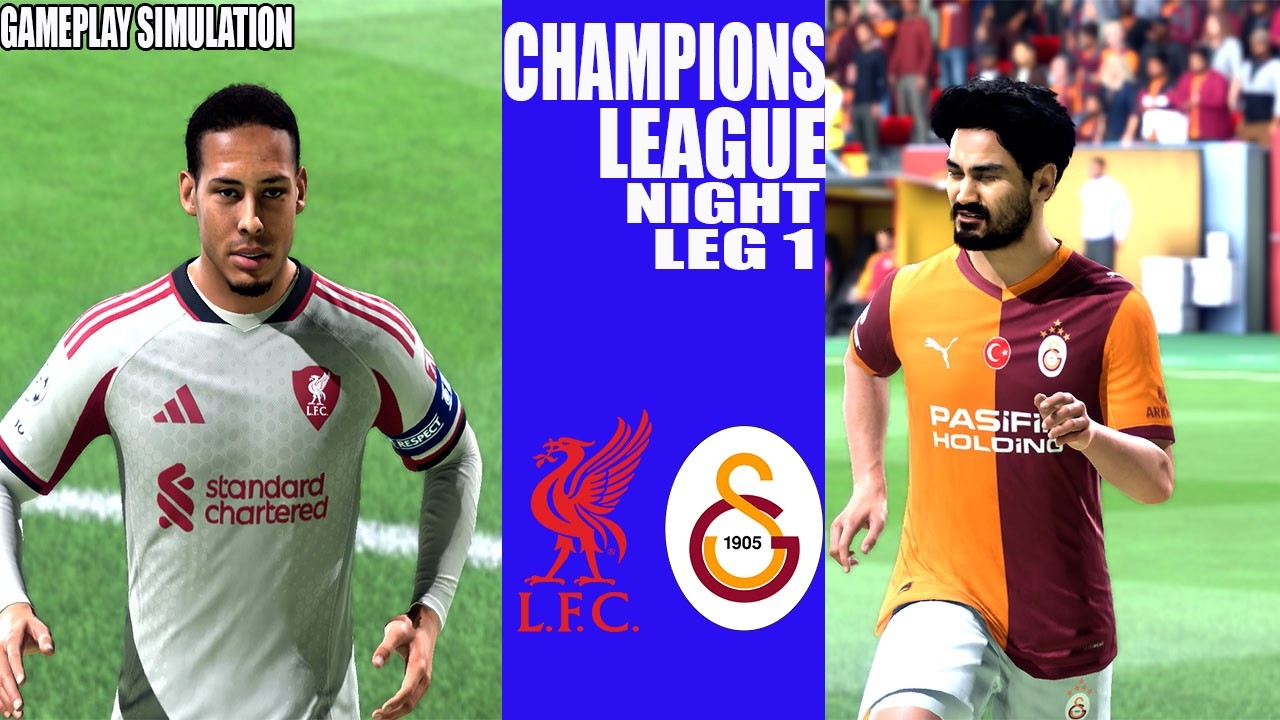 Liverpool vs Galatasaray | Champions League Night Leg 1 | Full Match Gameplay Simulation