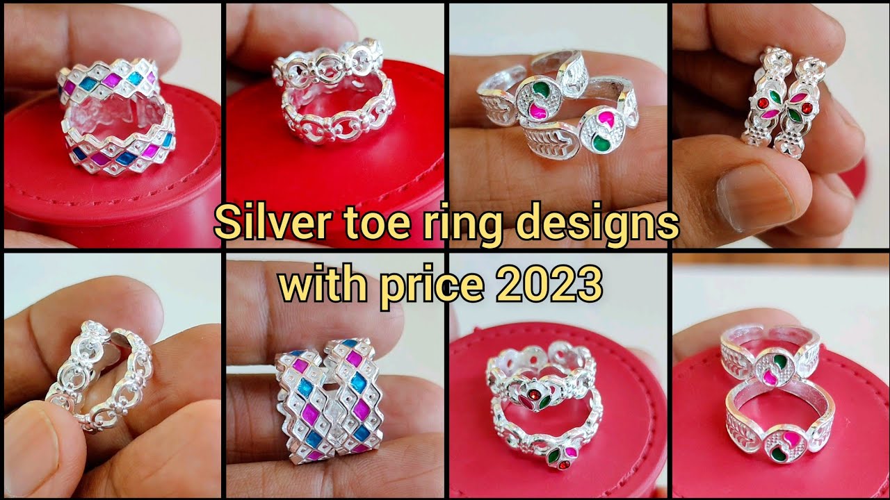 Silver toe ring designs with price 2023/Fancy silver toe ring designs with price