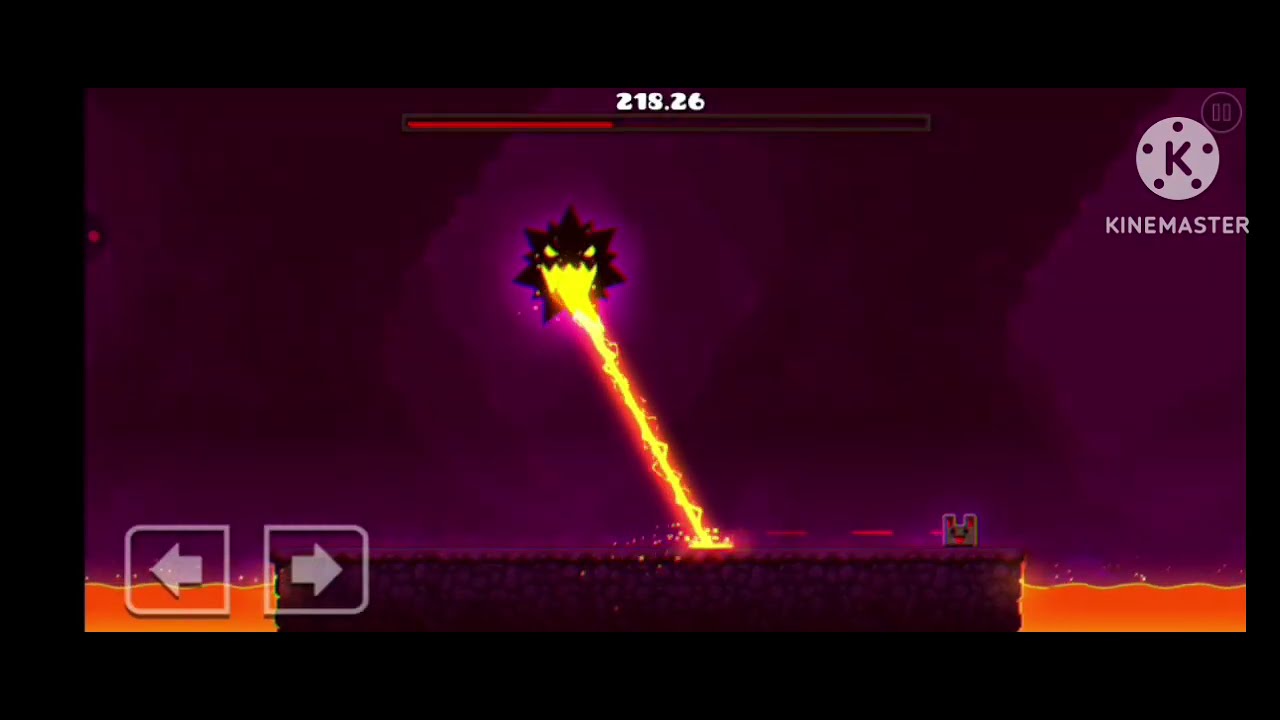 Playing geometry dash!!