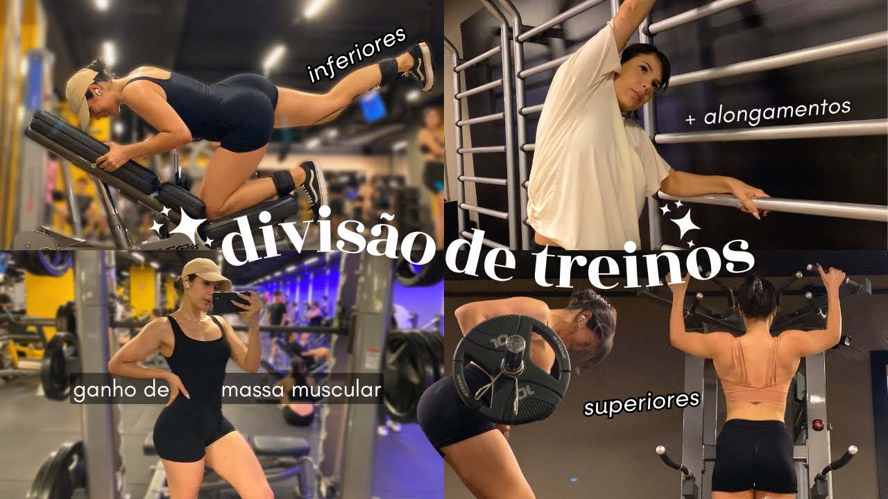 MINHA DIVISÃO COMPLETA DE TREINOS (A,B,C) NA ACADEMIA PARA GANHAR MASSA MUSCULAR E PERDER GORDURA
