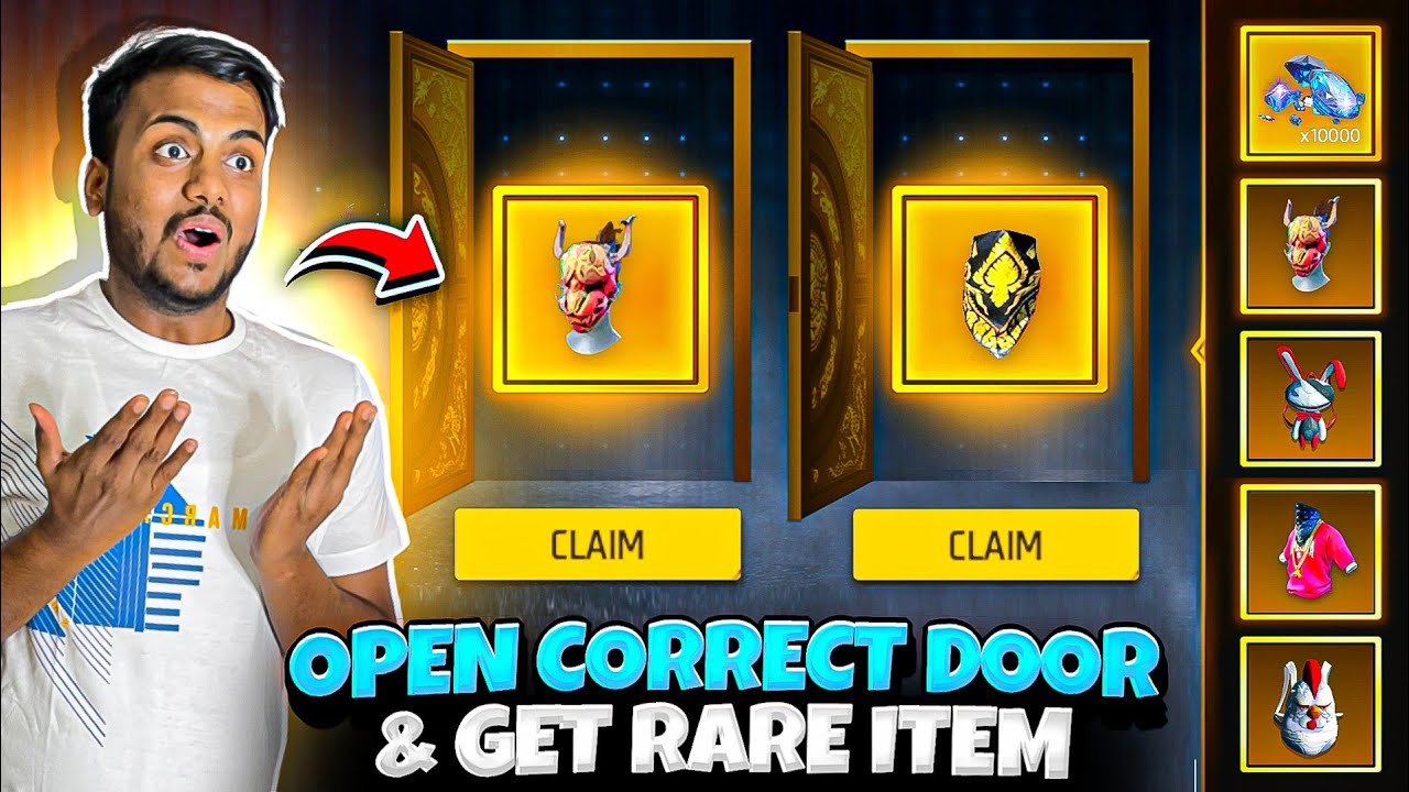 Asian Scar & Sakura Mask 😱Open Door Challenge 5600 Diamonds = 15 Rare Bundles 😨 - Garena Free Fire