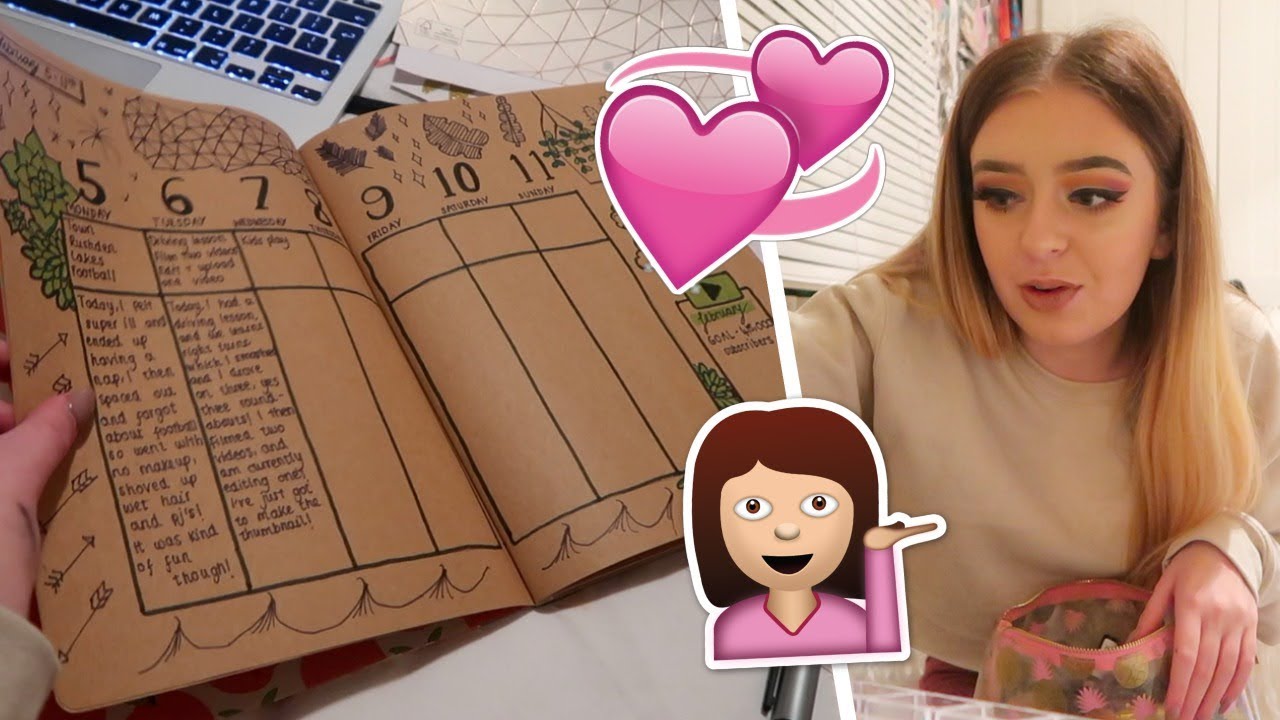 MY BULLET JOURNAL, MAKEUP ORGANISING & FILMING DAY!
