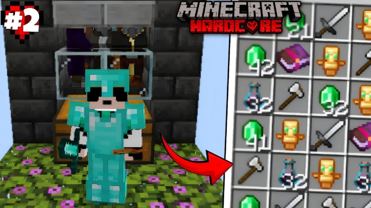 I Built the ULTIMATE Raid Farm & Full Diamond Armor in Minecraft Hardcore! || EP-2