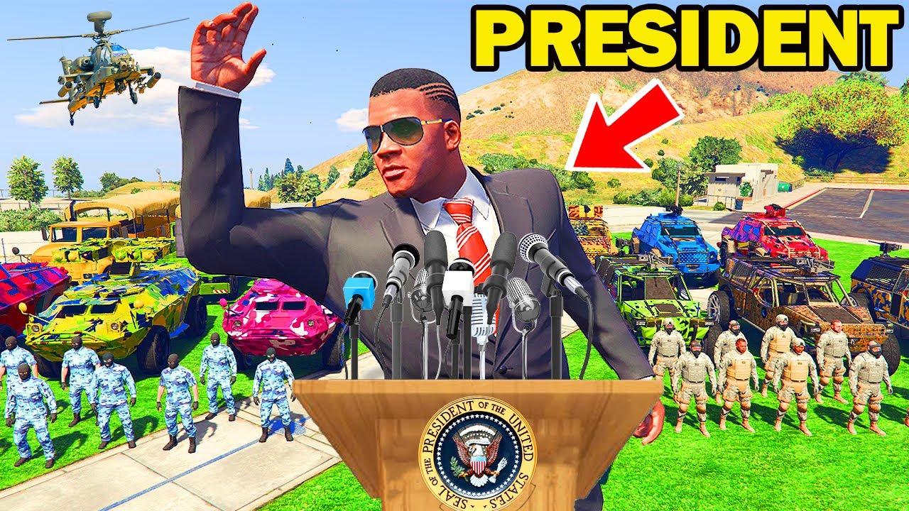 Franklin Become The President of Los Santos and Trap the Gangster in GTA 5 | Shinchan and Chop