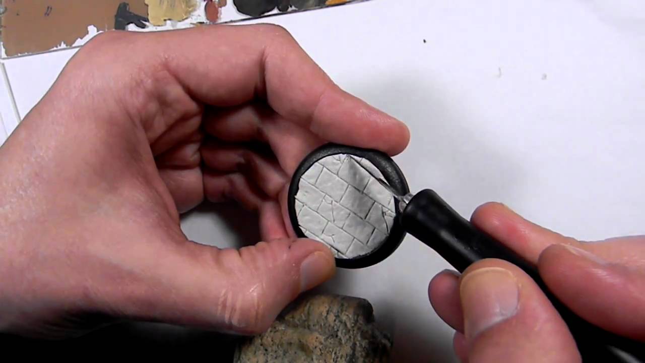 How to Make Stone, Rock, & Tile Miniature Bases