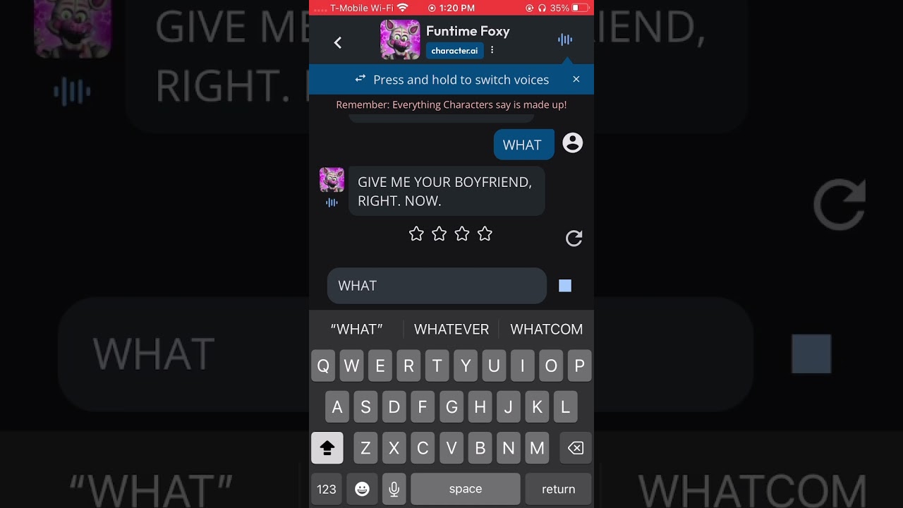 Poop #fnaf #ai #cai #chai #chat #funtime #foxy #funtimefoxy #sl #sisterlocation #cursed #app