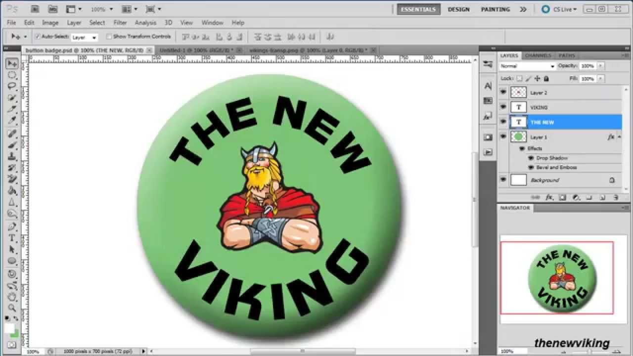 photoshop techniques: create a button badge