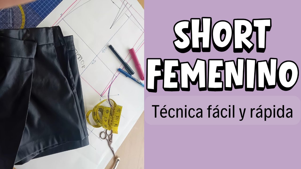 Como patronar un short femenino desde cero, técnica fácil