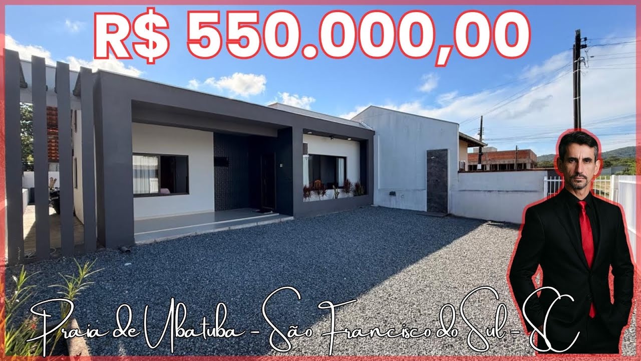 Casa na Praia de Ubatuba – 3 Dormitórios + Espaço para Piscina | R$ 550 Mil