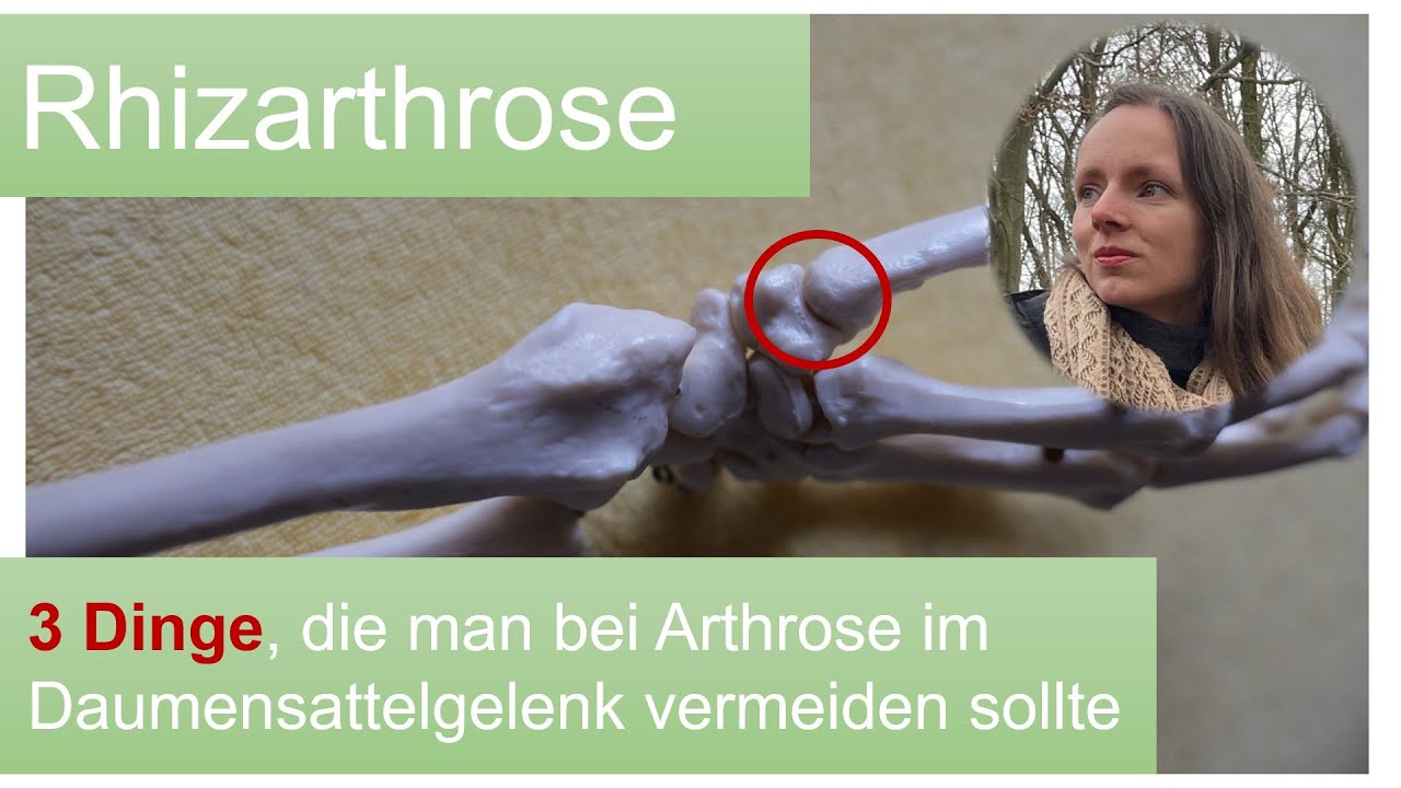 Rhizarthrose - 3 Dinge, die man bei Daumensattelgelenksarthrose vermeiden sollte