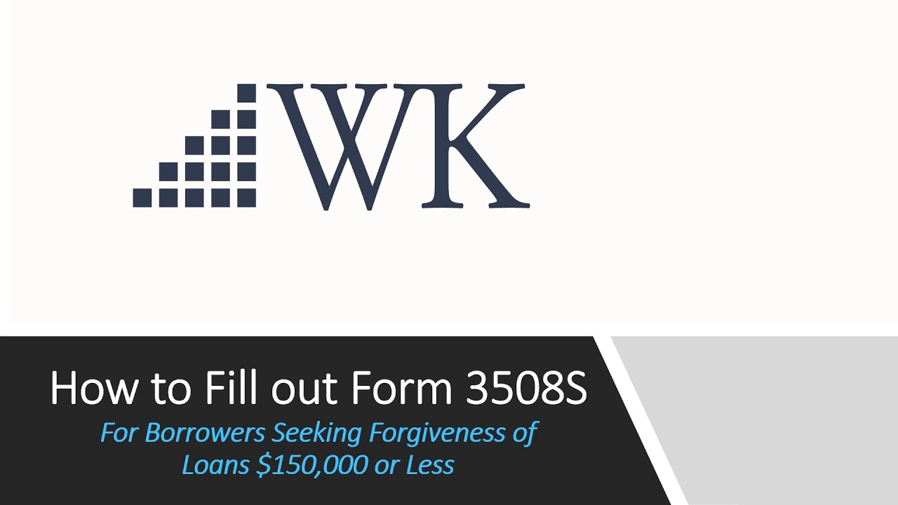 How to Fill out Form 3508S: PPP Loan Forgiveness Application