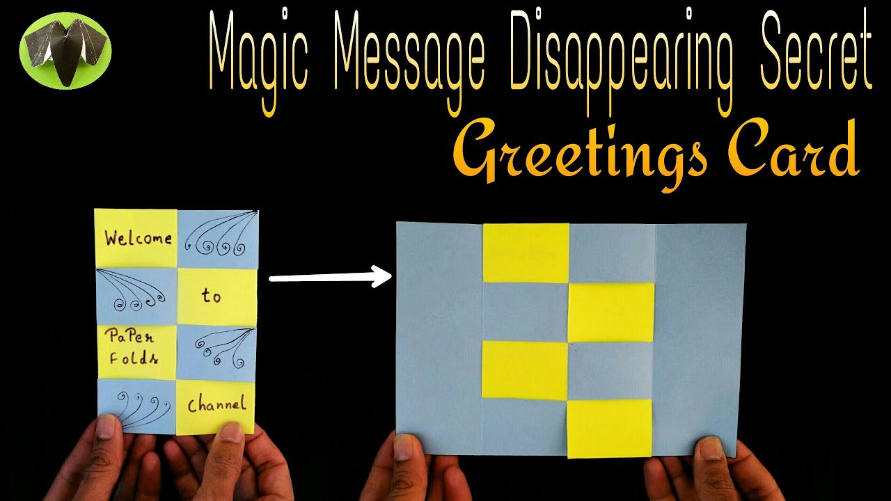 MESSAGE DISAPPEARING SECRET | MAGIC CARD - DIY Tutorial by Paper Folds ❤️