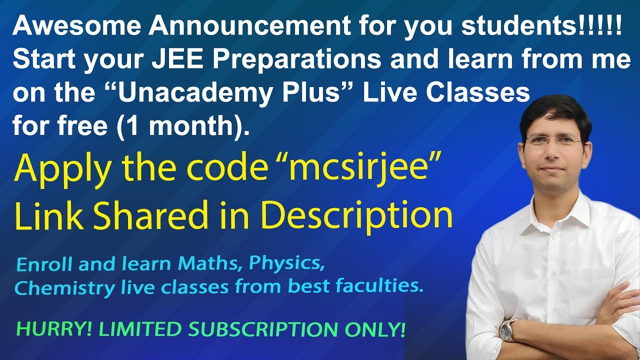 Unacademy Plus Live Classes for free (1 month)