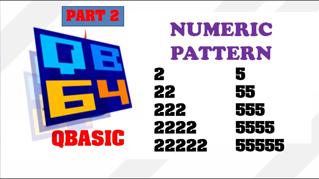 Numeric Pattern Printing in QBasic Part 2 ||  Make Easy
