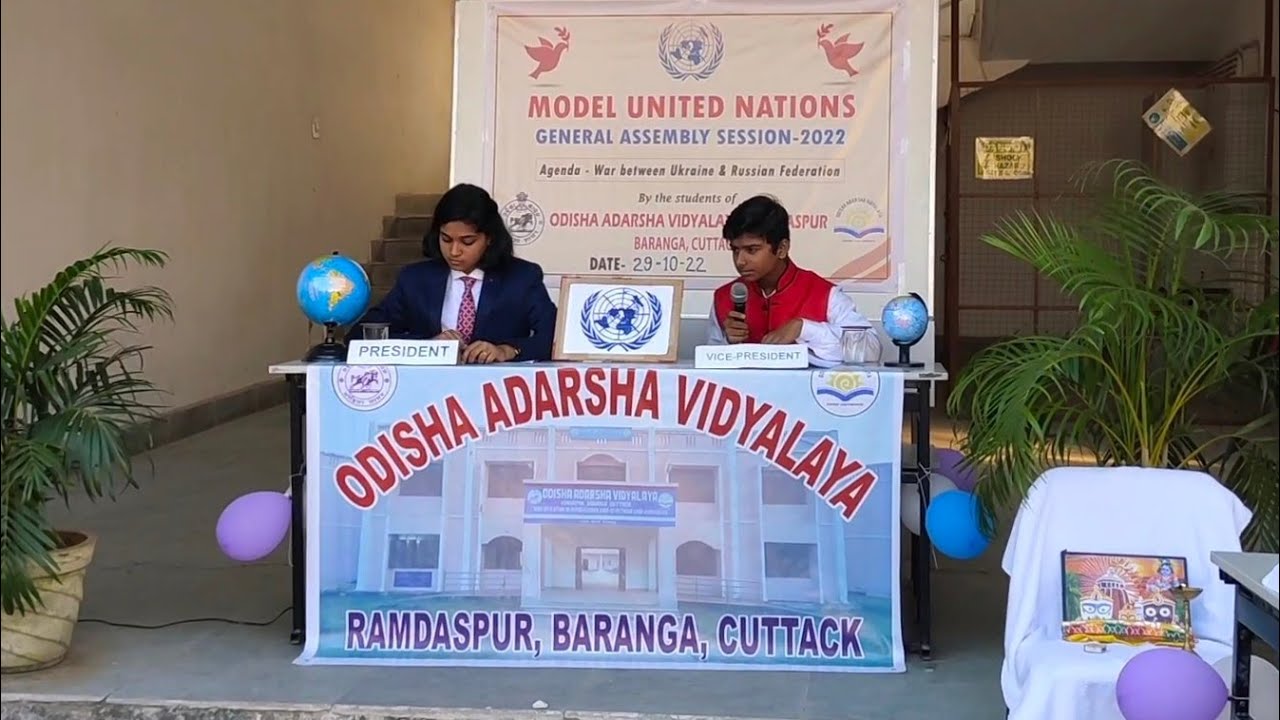 Model United Nations General assembly by students of OAV RAMDASPUR BARANGA CUTTACK