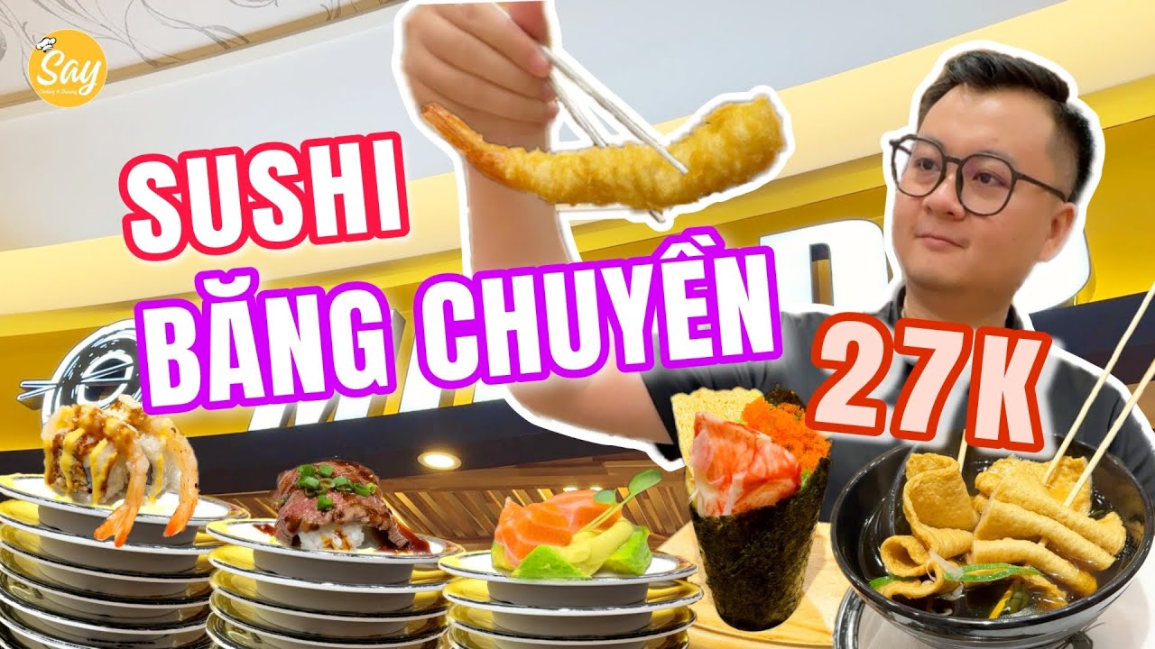 Review Sushi Băng Chuyền MIKADO | Tiệm Sushi Của Người Hàn, Đếm Dĩa Tính Tiền, Đồng Giá 27K !!!