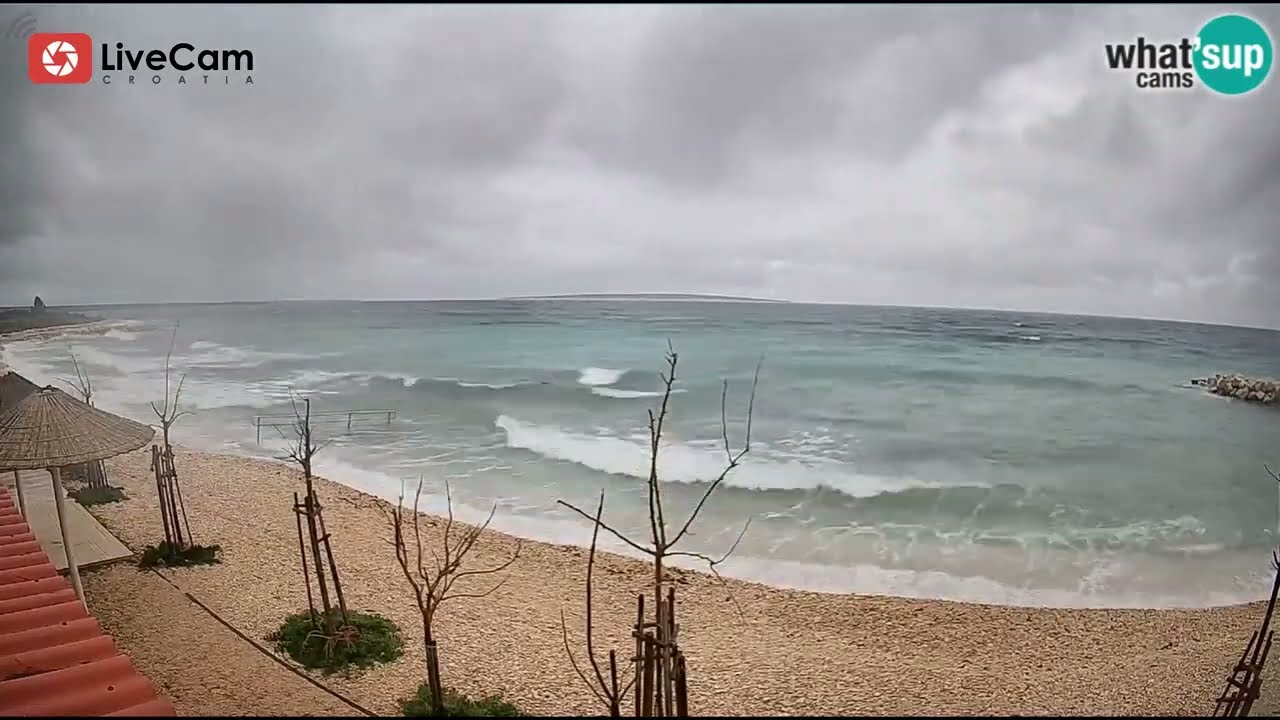 Olujno jugo u Dalmaciji - Live Cam Croatia