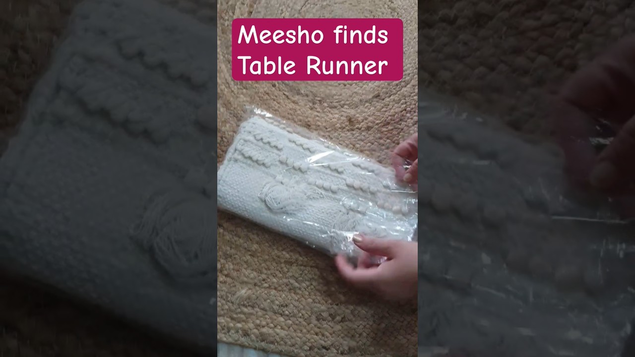 Table runner from meesho #meesho #meeshofinds #meeshodecor #tablerunner #meeshoshopping #tabletop