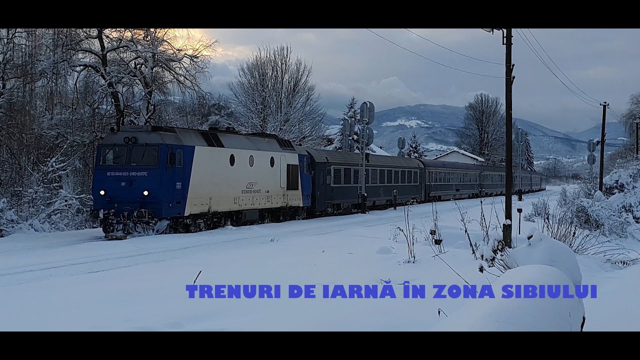 [4K] Trenuri de iarnă în zona Sibiului