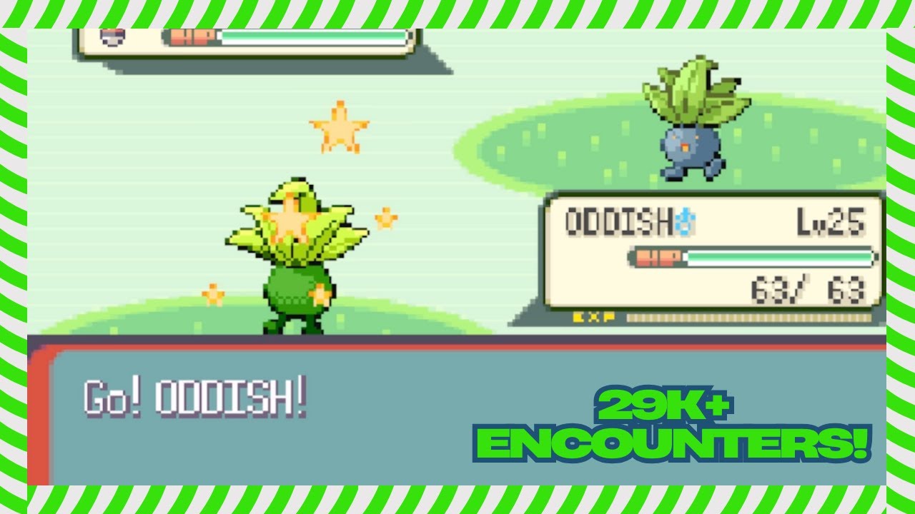 Shiny Oddish in 29,313 Random Encounters!! (Pok&eacute;mon Emerald)