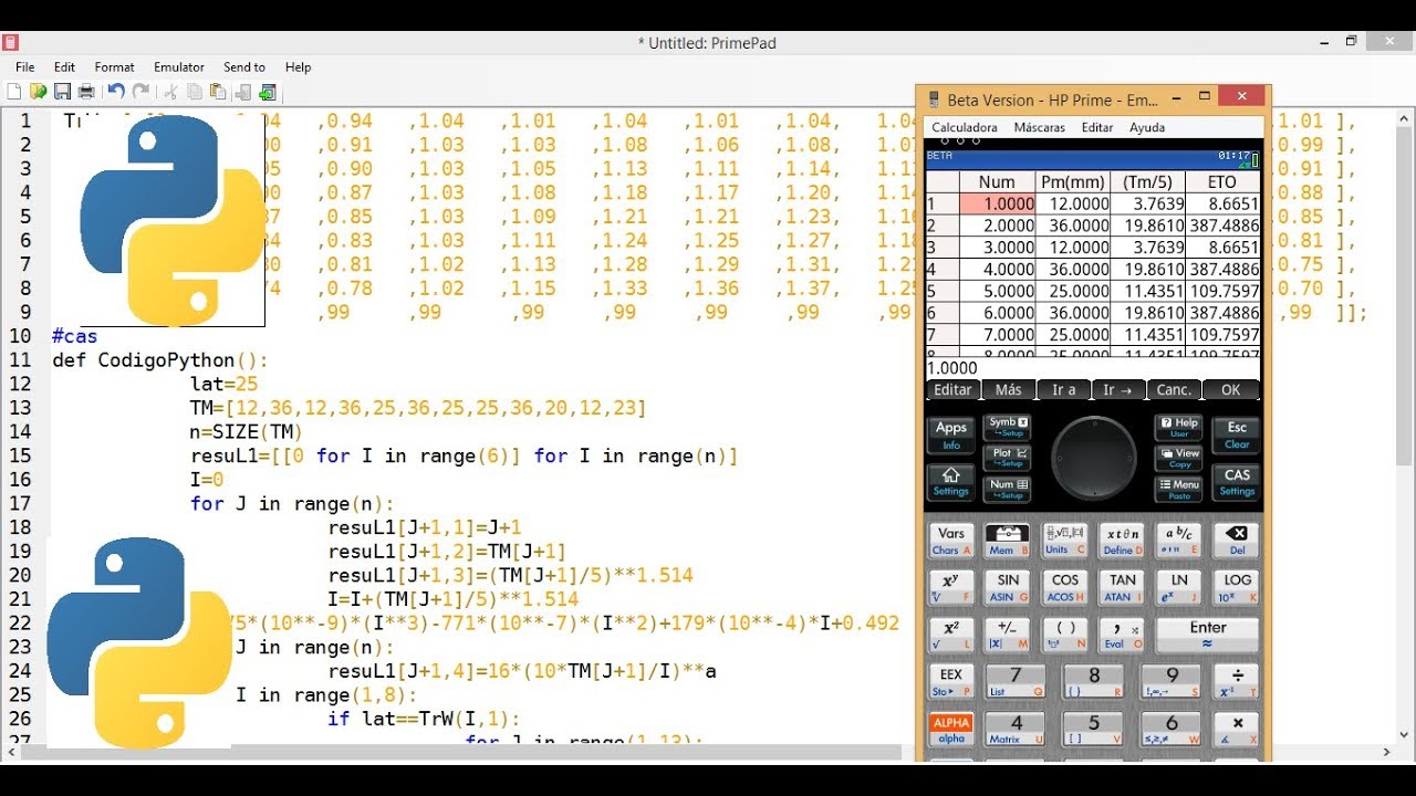 Hp Prime y Python.