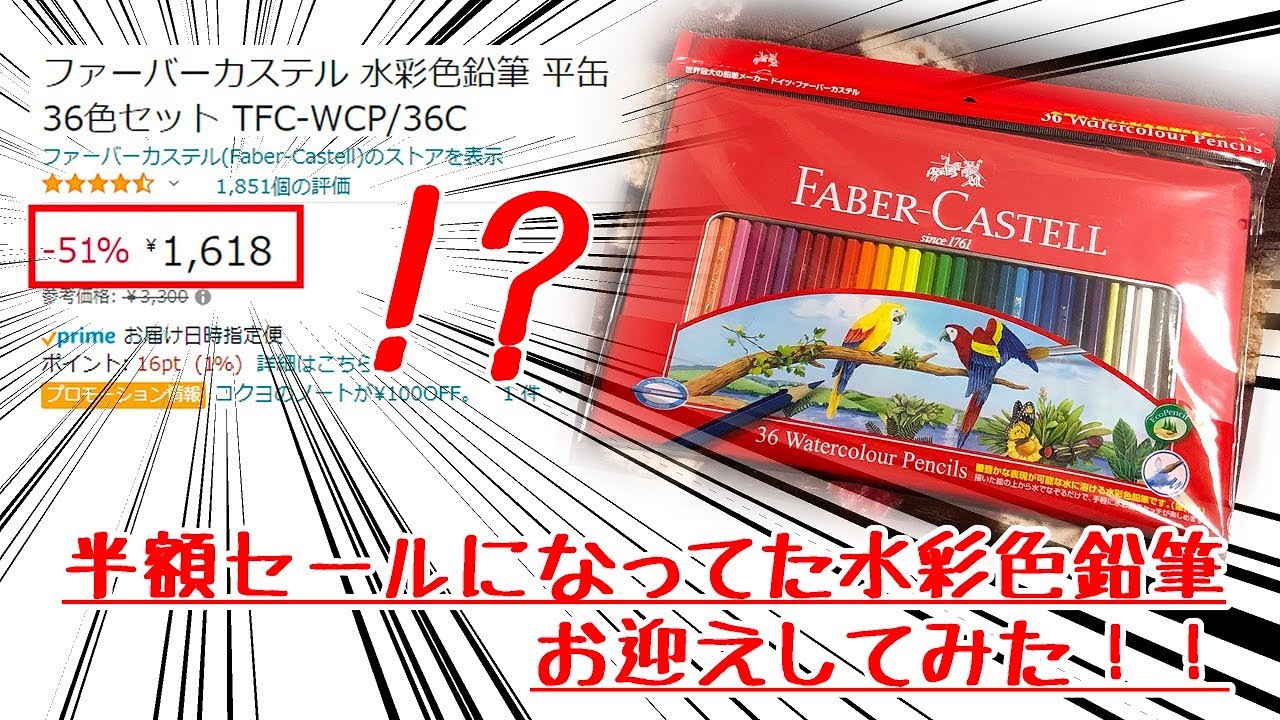 【画材紹介】水彩色鉛筆が半額セールしていたのでお迎えしてみた！