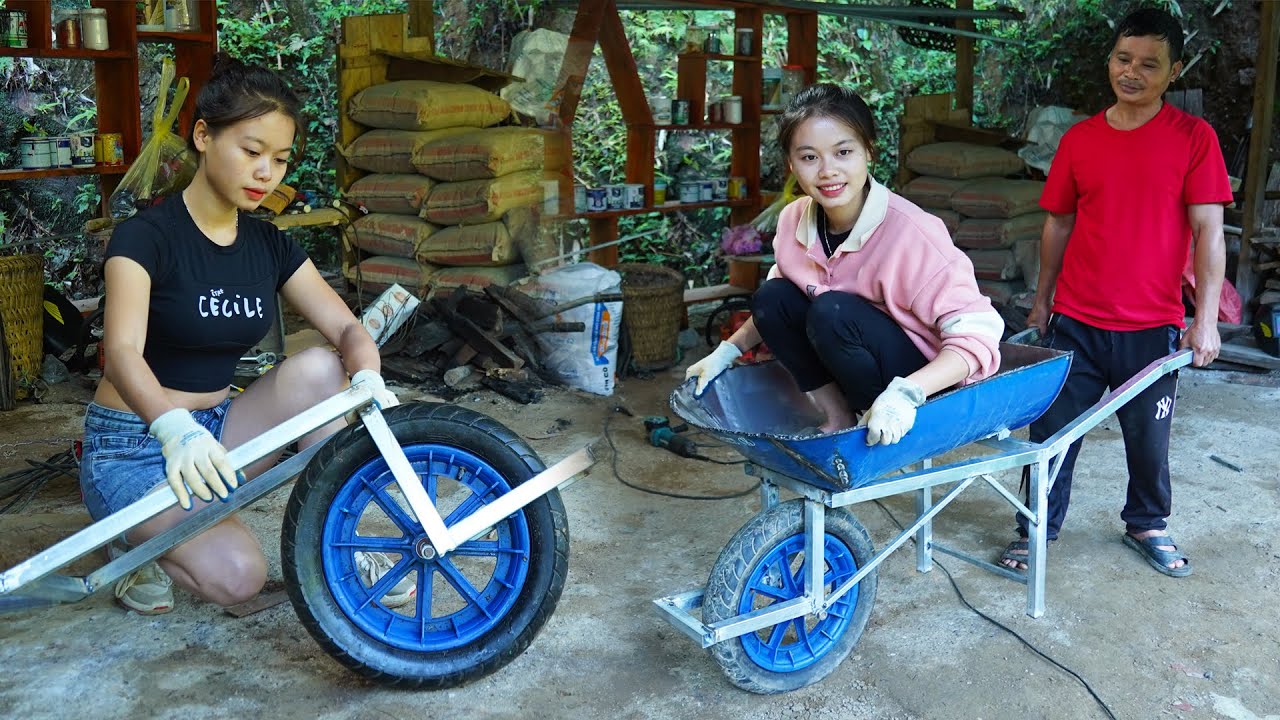 mechanical girl. Recycle strollers, Turn old broken strollers into new ones \ Blacksmith girl