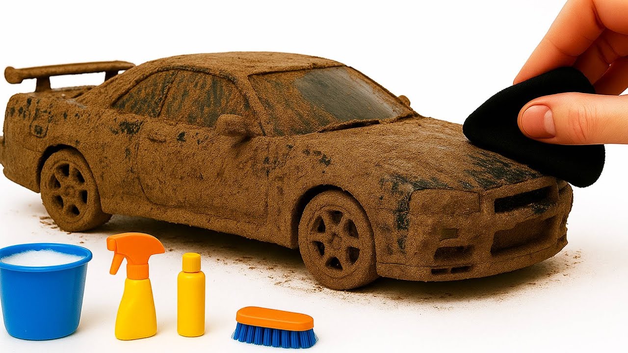 Super Realistic Cleaning of a 118 Nissan Skyline After an Extreme Off-Road Adventure 🥵
