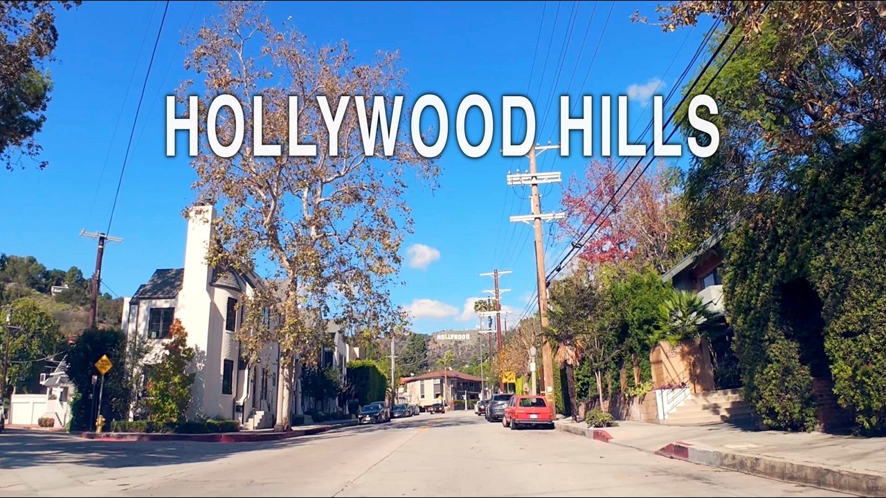 Driving Los Angeles | Freeway to Hollywood Hills 4K