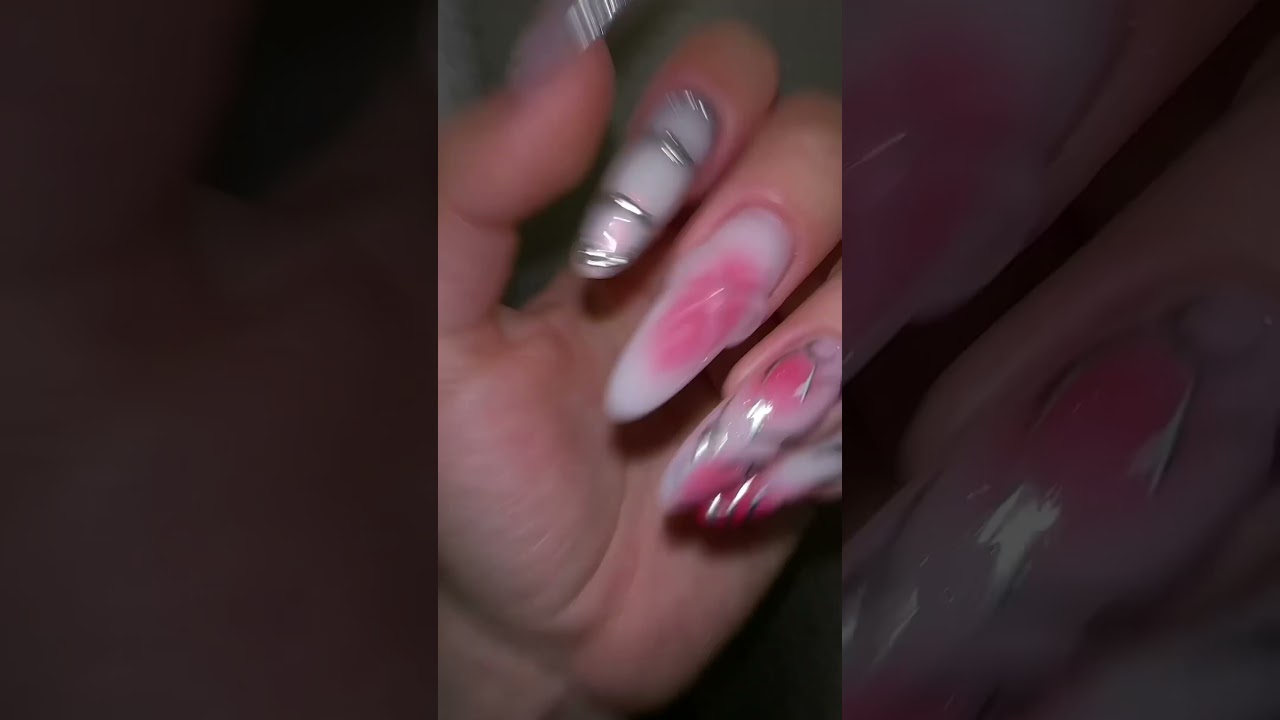 как вам ногти?🎀 #newnail #koreannails #koreandesign #nailart