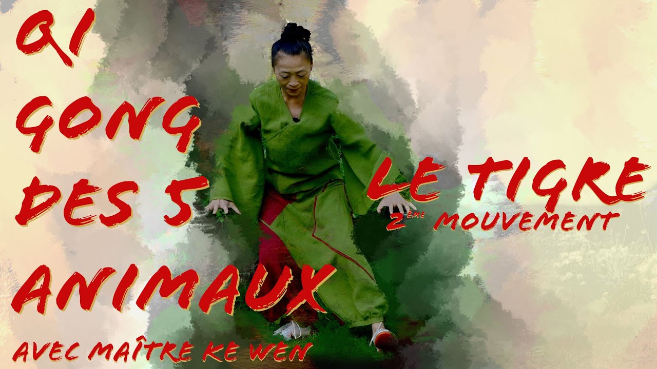 Qi Gong des 5 animaux / Deuxième mouvement du Tigre avec maître KE Wen